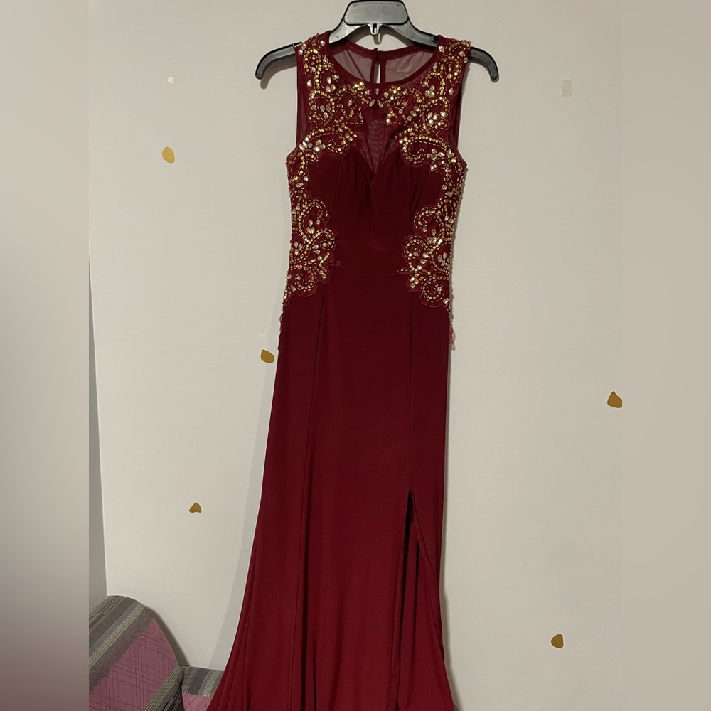 Dillard’s burgundy formal dress